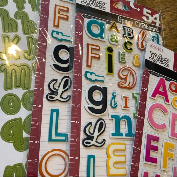 Alphabet Sticker Scrapbooking Creative Letter Colors Glitter Bundle - Picture 4 of 7